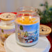 Rockport Candle Company Christmas charity candle close-up