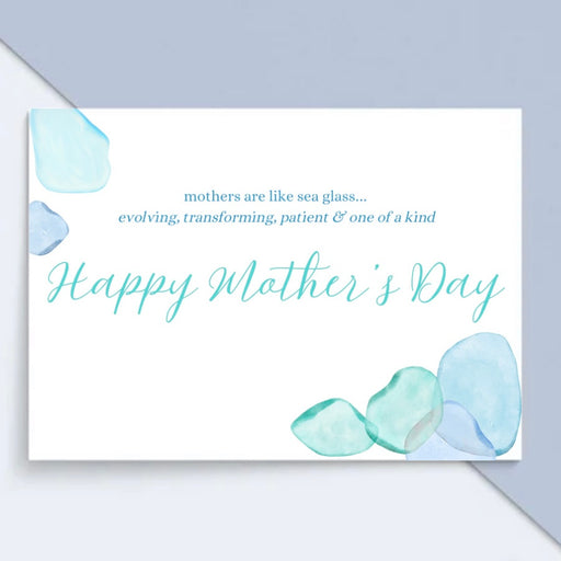 Sea Glass Mother's Day greeting card
