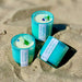 Sea Glass candles at the beach