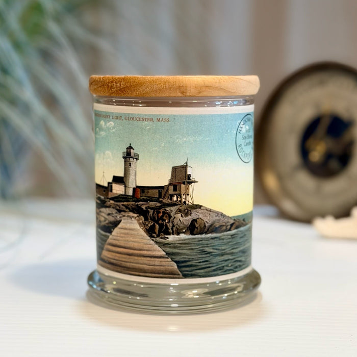 Vintage Postcard Collection Eastern Point Light candle