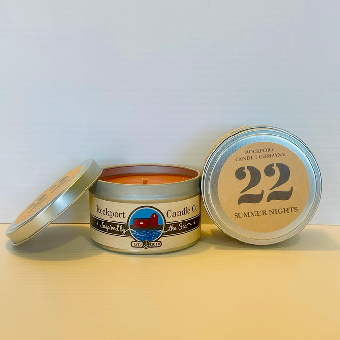 22 Summer Nights travel tin candle