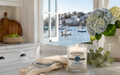 Inner Harbor candle lit in kitchen
