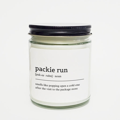 Packie Run candle