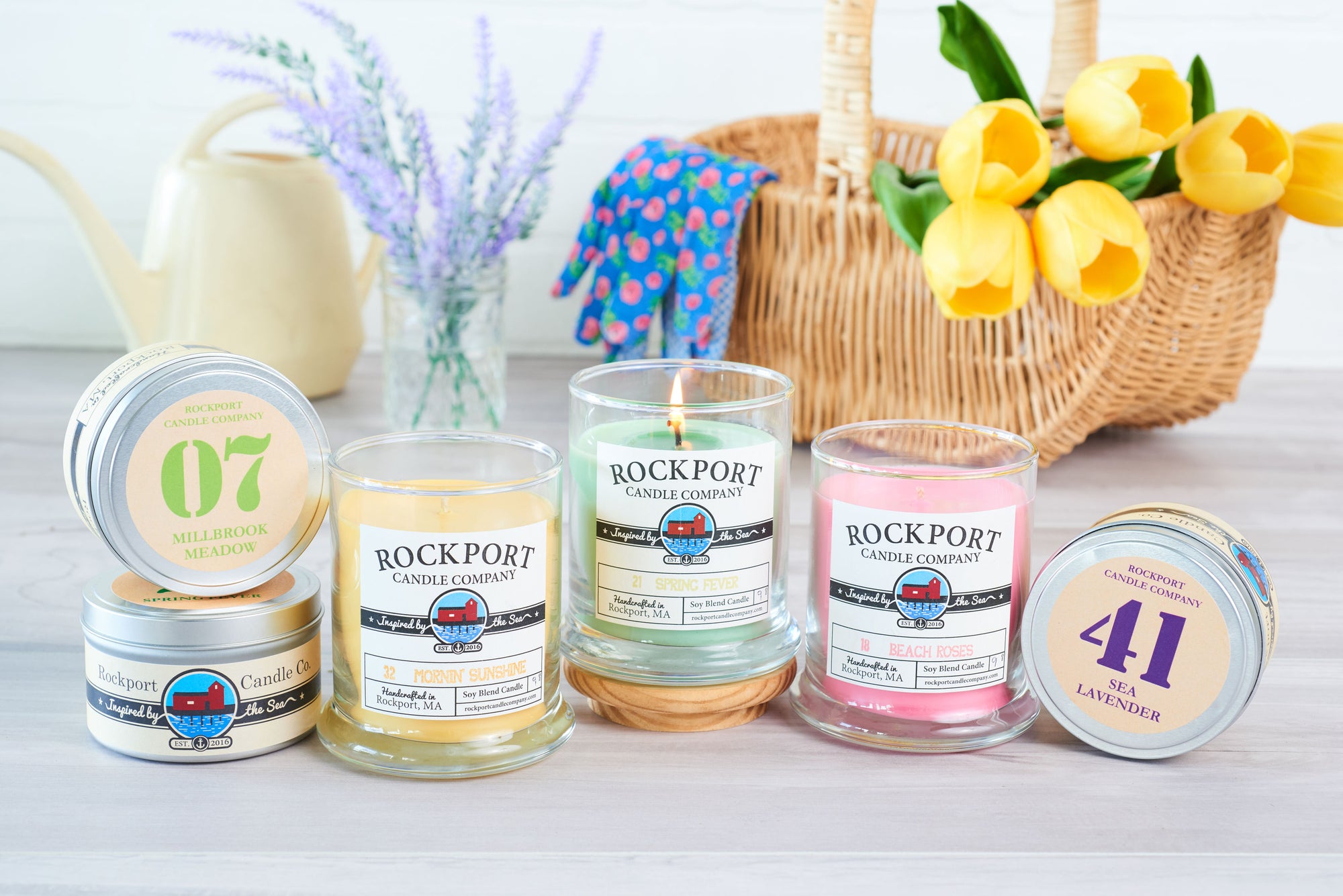 Spring candle scents by Rockport Candle Company